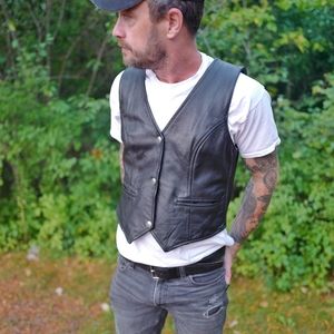 Leather King Leather Vest  Sz W/L M/M